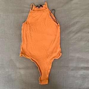rust square neck bodysuit